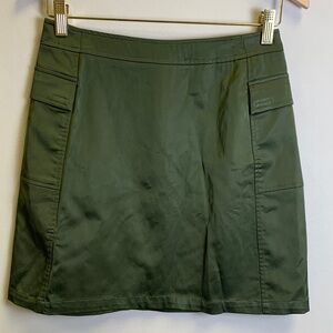 Elegant Forest Green Mini Skirt